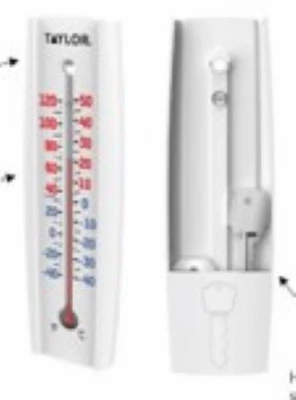 Outdoor Thermometer & 2 Key Hideaway Holder