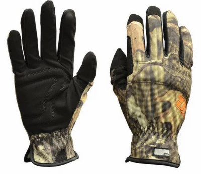 True Grip Utility Gloves, Spandex/Synthetic Leather Palm, Mossy Oak Camo, Men's M