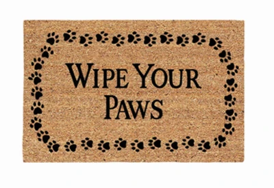 Wipe Your Paws Coir Door Mat, 18 x 30 In.
