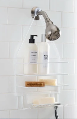 Neat &Tidy Wire Shower Caddy, White