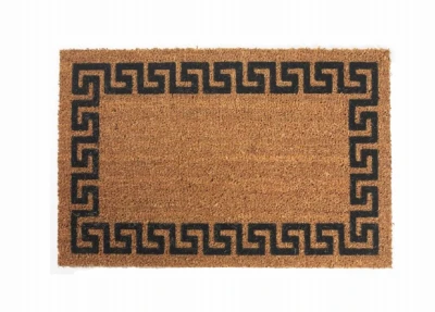 Greek Key Coir Door Mat, 24 x 36 In.