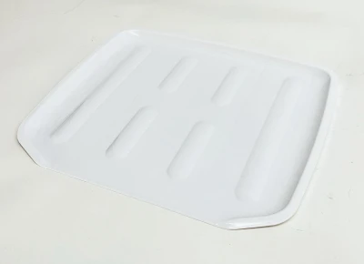 Plastic Dish Drain Board, White, 16.1 x 14.6 In.