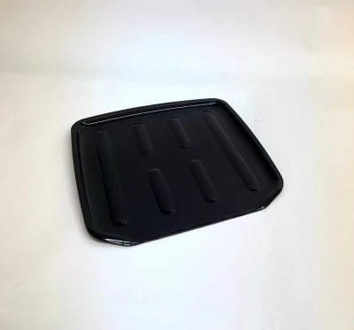Plastic Dish Drain Board, Black, 16.1 x 14.6 In.