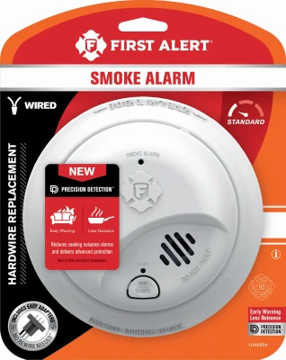 Hardwired Ionization Smoke Alarm, Battery Backup
