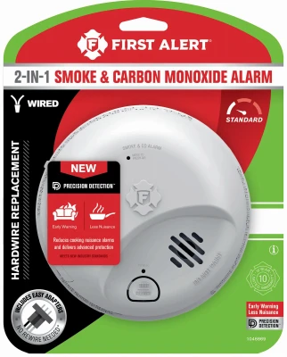 Hardwired Ionization Smoke & Carbon Monoxide Alarm, Battery Backup