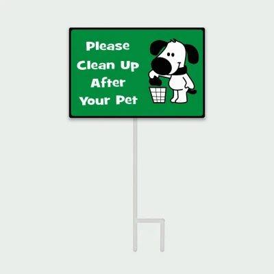 MetalPlease Clean Up After Your PetSign, Indoor/Outdoor Use