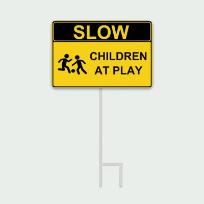 MetalSlow: Children At PlaySign, Indoor/Outdoor Use