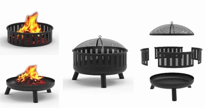 3-In-1 Fire Pit, Wood Burning, 28 In.