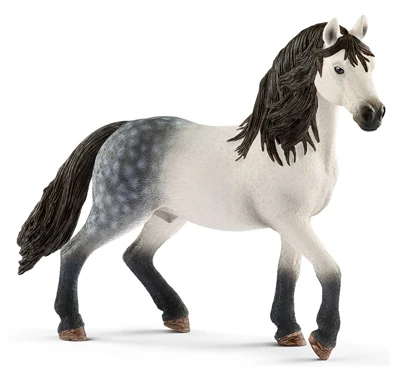White & Black Andalusian Mare Toy Animal Figure, Ages 3 & Up