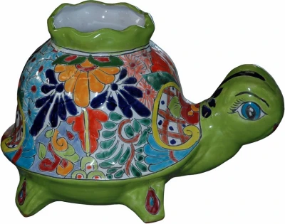 Turtle Figurine Painted Planter, 4.5 In.