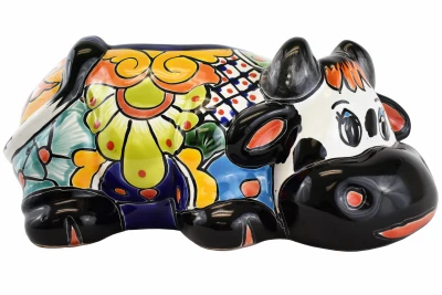 Cow Figurine Painted Planter, 13.5 In.