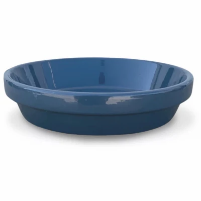 Ceramic Planter Saucer, Slate Blue, 5.75 In.