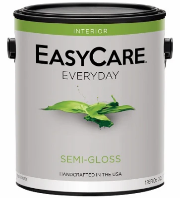 Everyday Interior Latex Paint, White Semi-Gloss, 1 Gallon