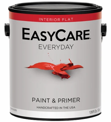 Everyday Interior Latex Paint, White Flat, 1 Gallon