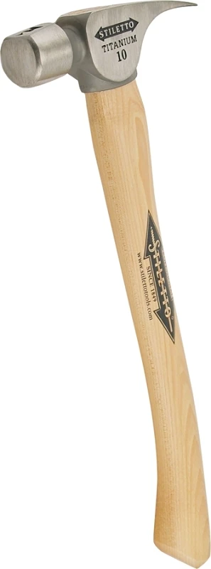 Fh10c 10 Oz. Titanium Smooth-face Straight Claw Hammer With Hickory Handle