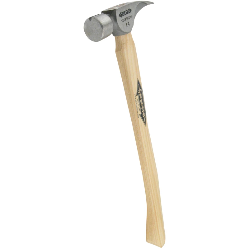 14 Oz. Titanium Smooth-face Framing Hammer With 18 In. Hickory Handle