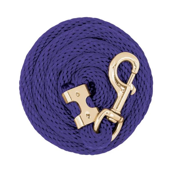 Purple Poly Lead Rope, Brass Plated 225 Snap, 5/8 In. x 8 Ft.