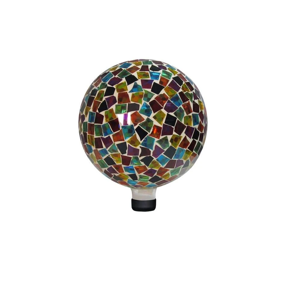 10 Inch Red/blue/yellow Mosaic Gazing Globe By Alpine Corp - Model Grs112