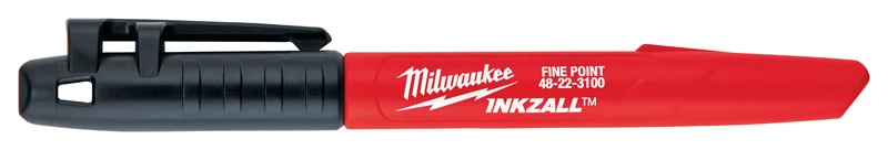 Inkzall Jobsite Markers, Fine-Point, Black, 4-Pk.