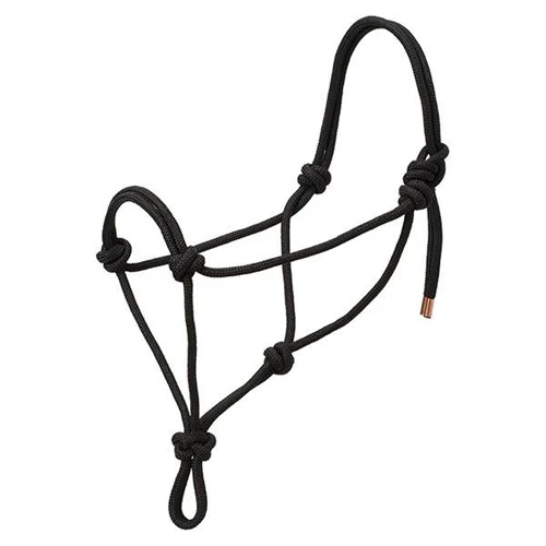 Braided Rope Halter, Black