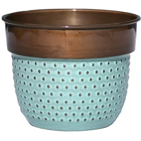 Mpt01569 Bella Classic Planter, 6 Inch, Dots/copper Design