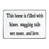 Kisses Wagging Tails Wet Noses Black & White Enameled Metal Wall Decor