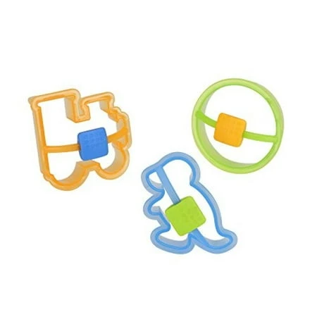 3-piece Multi-color Cookie Cutter Set For Boys