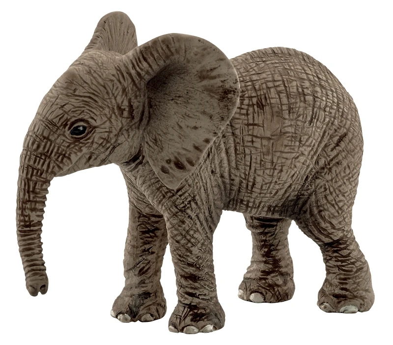 African Gray Elephant Calf Toy Animal Figure, Ages 3 & Up