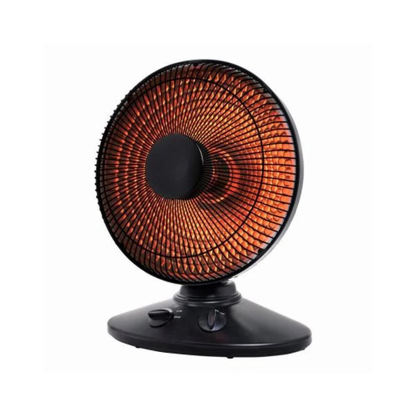 Radiant Oscillating Dish Heater, 2 Settings, Black