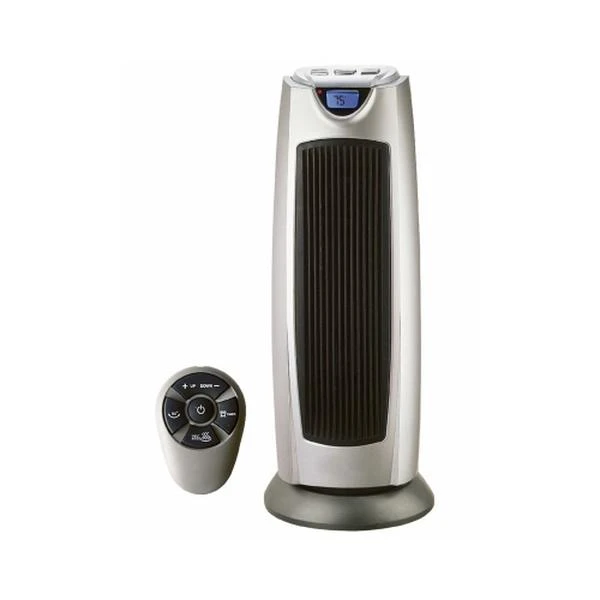 Ceramic Oscillating Tower Heater, 2 Settings, Remote Control