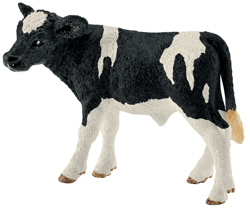 Black & White Holstein Calf Toy Animal Figure, Ages 3 & Up