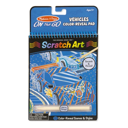 Vehicles Color-reveal Scratch Art Pad - On The Go Edition