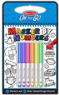 Color By Numbers Kit - Blue Design Boards With Markers