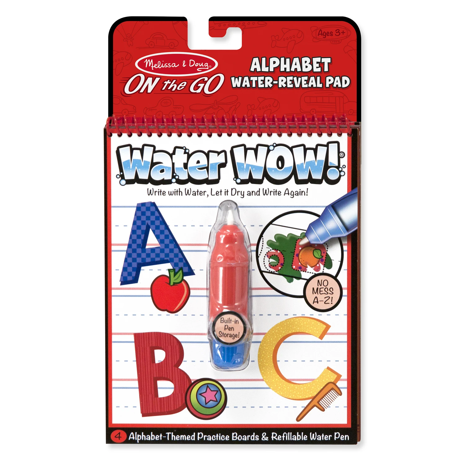 Water Reveal Pad Alphabet Activity Book With Refillable Water Pen