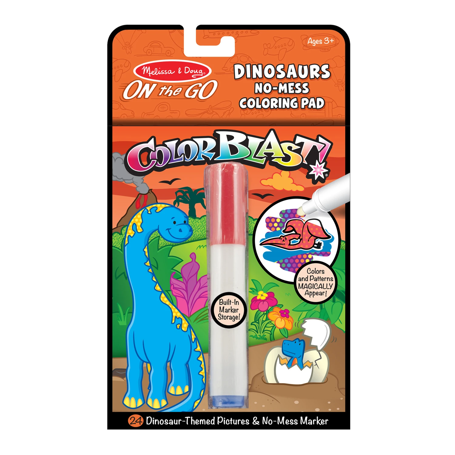Colorblast Dinosaur Activity Book - 2 Piece Travel Set