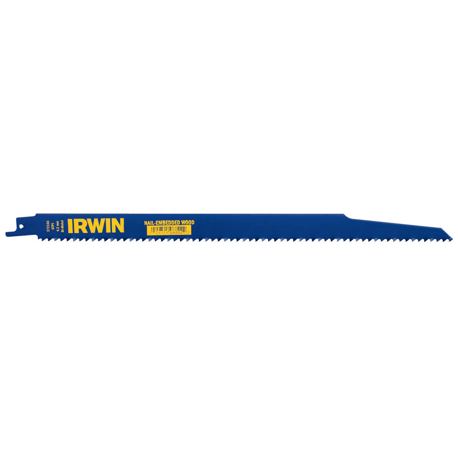 Reciprocating Saw Blade, Nail Embedded Wood Cutting, 6 TPI, 12 In.