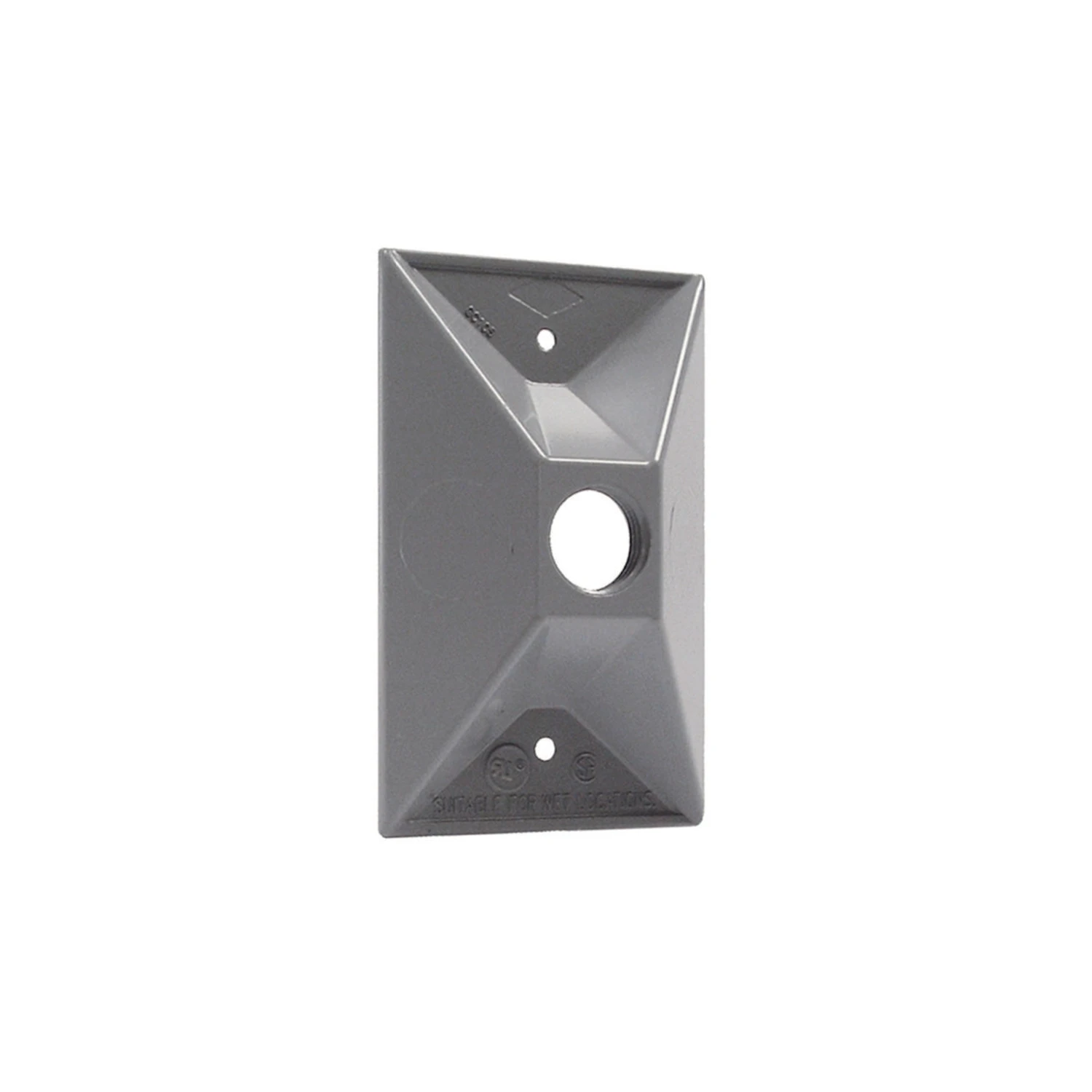 5186-0 Single Gang Rectangular Die-cast Metal Gray Weatherproof Cluster Outdoor Box Cover