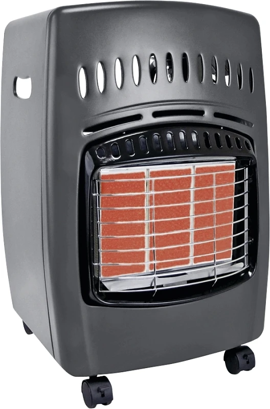 Gch480 Liquid Propane Cabinet Heater, 6000-18000 Btu, Portable With Wheels
