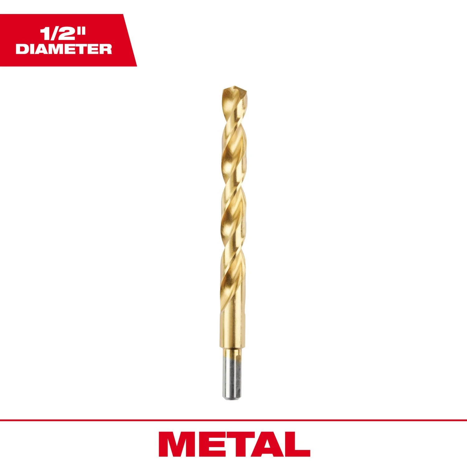 Thunderbolt Titanium Drill Bit, 1/2 In.