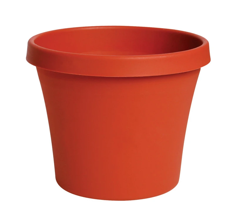 Terra Pot Planter, Terra Cotta Color Resin, 12 In.