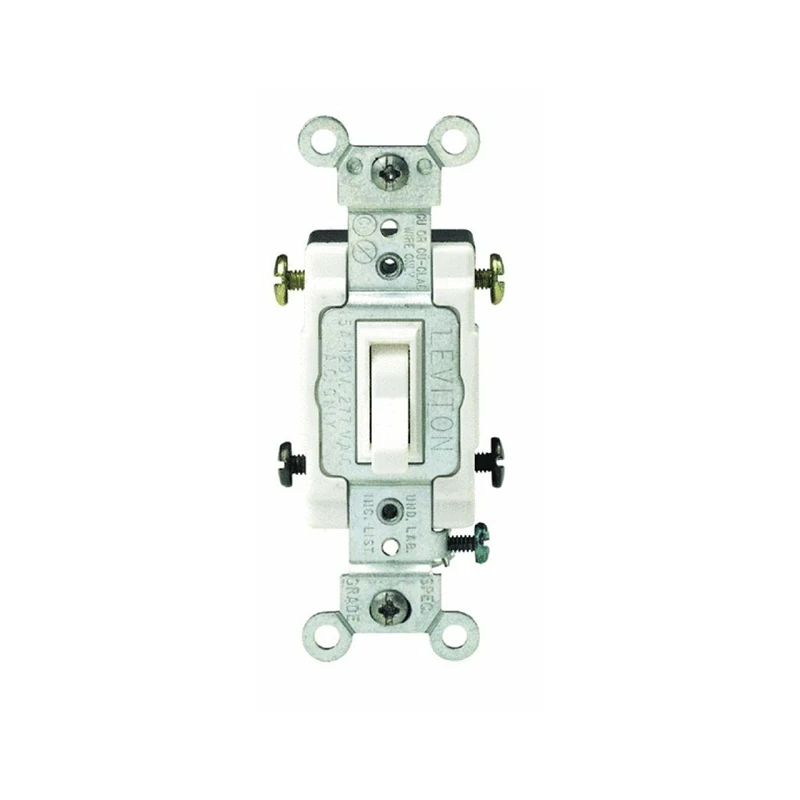 Leviton Commercial 15 amps Toggle Switch White 1 pk