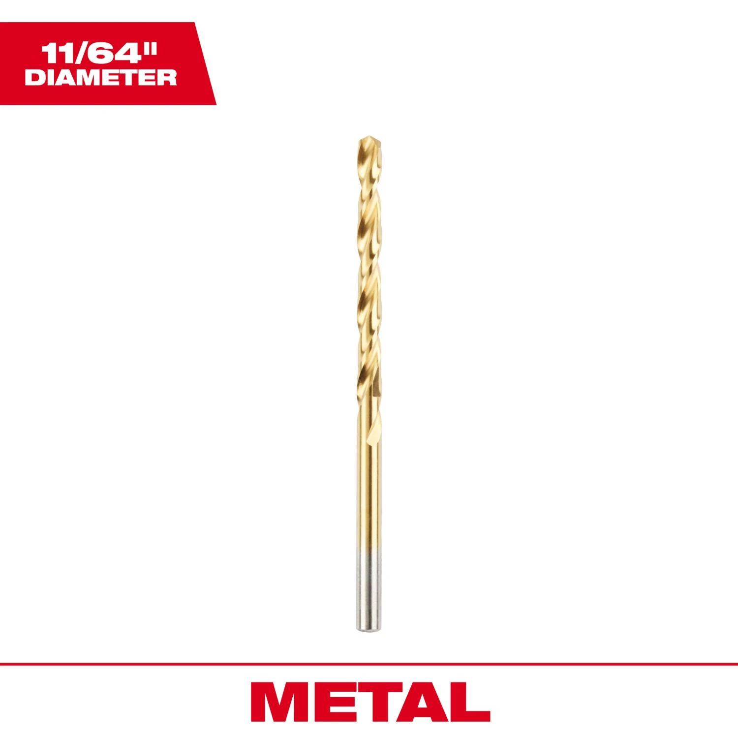 Thunderbolt Titanium Drill Bit, 11/64 In.
