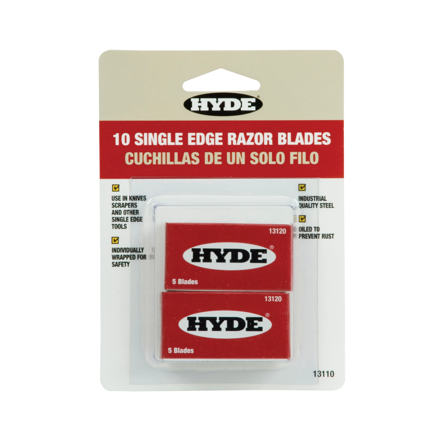 Paint Scraper Blades, Single Edge, 10-Pk.