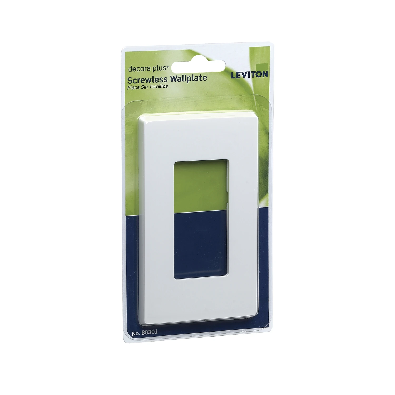 Plus 1-Gang Screwless Snap-On Decora Wall Plate - White