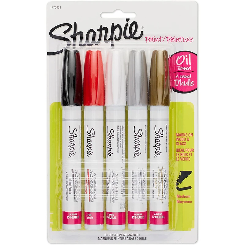 Paint Markers, Assorted Colors, Medium Point, 5-Pk.
