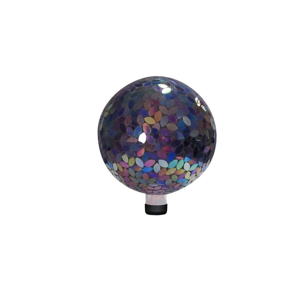 10 Inch Purple Mosaic Gazing Ball - Model Grs122 By Alpine Corporation