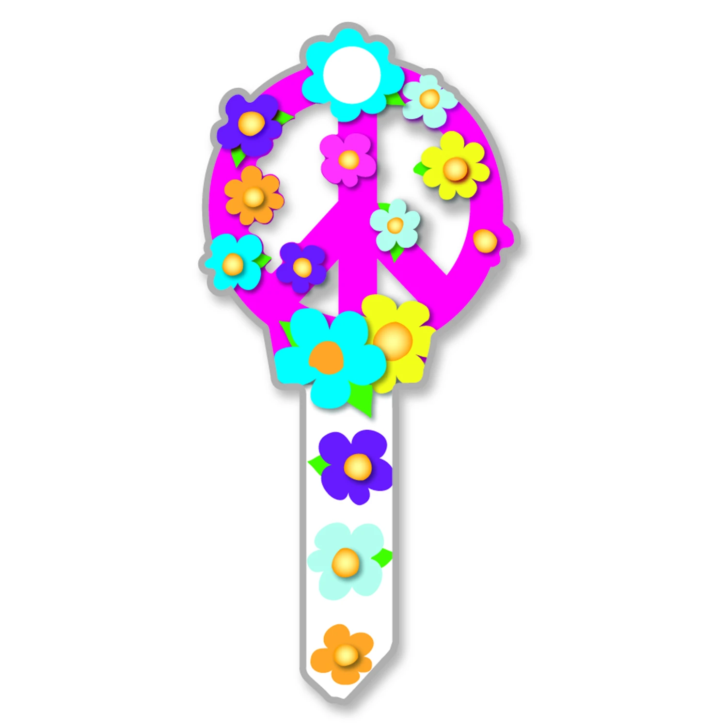 Key Blank, Schlage SC1, Peace Sign