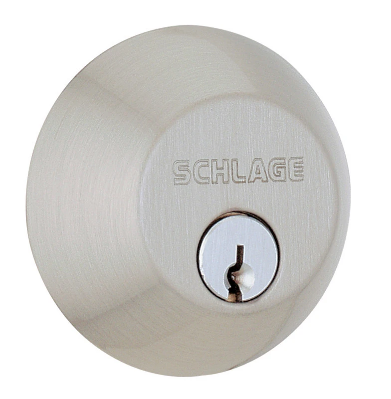 Satin Nickel Maximum Security Single Cylinder Deadbolt B60n619