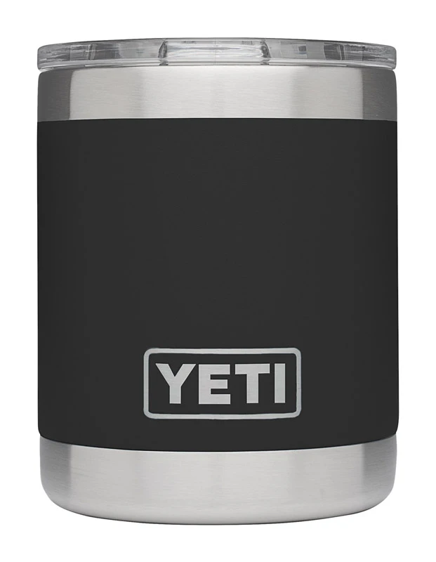 Rambler 10 Oz. Lowball Insulated Tumbler - Black Stainless Steel