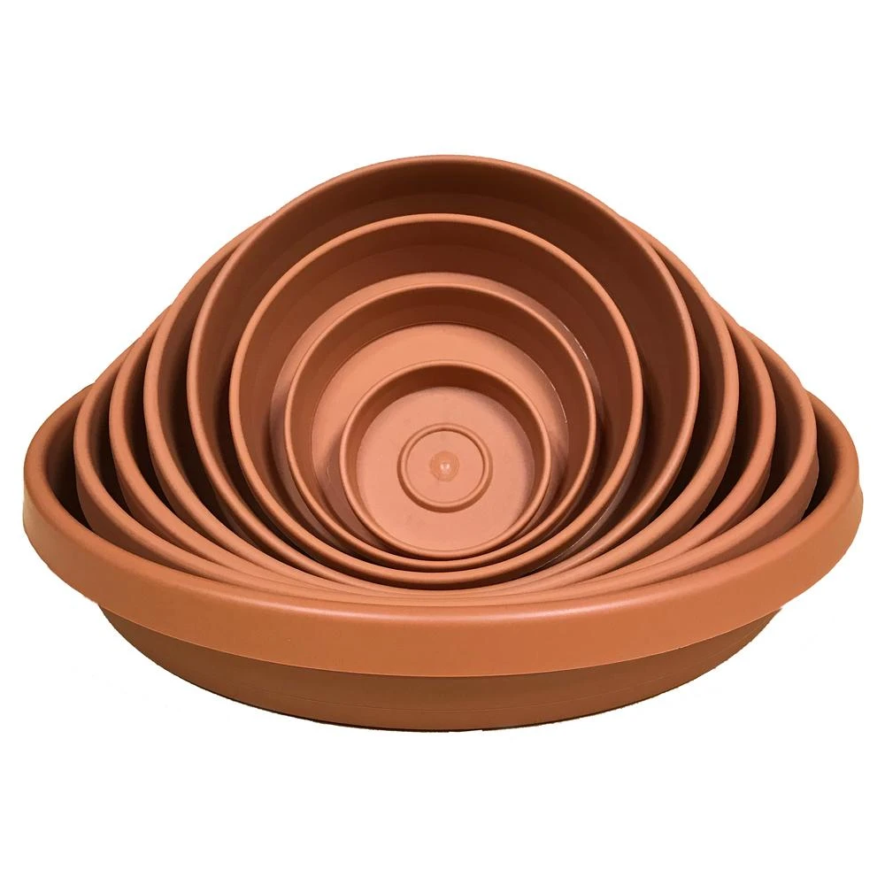 Saucer, Plastic, Terra Cotta, 10-14 In. Planters